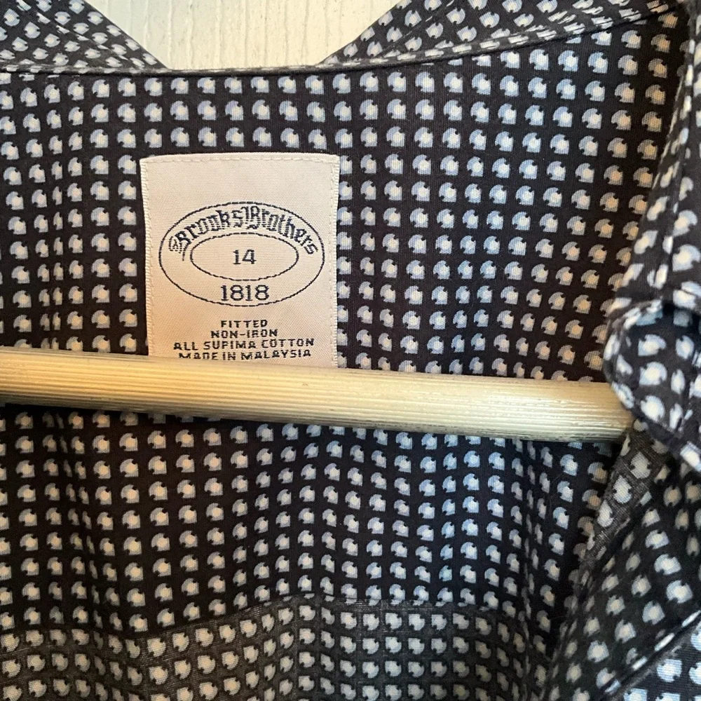 Brooks Brothers Button Down Dress Shirt Size 14 - Picture 2 of 3